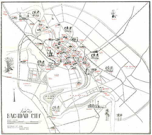 Map of the centre of Baghdad, 1959/1961