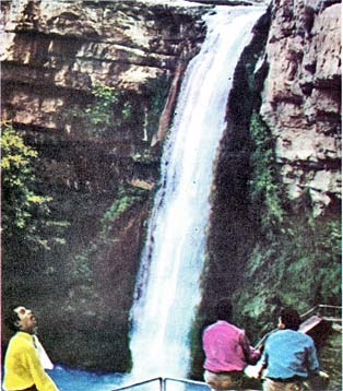 Gali Ali Beg waterfall, north Iraq, printed size 10.5cm wide x 11.98cm high