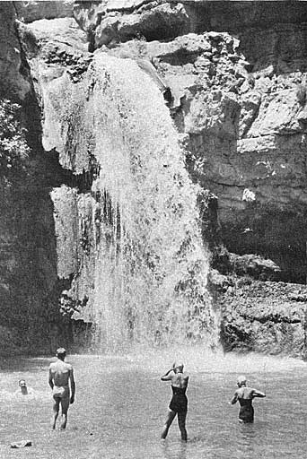 Gali waterfall, northern Iraq resort, printed size 11.43cm wide x 17.1cm high